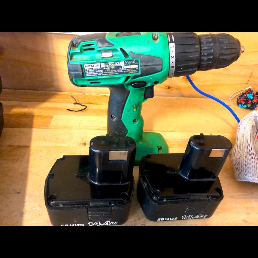 Hitachi Koki DS 14DVF3 | 14.4v Ni-Cd Cordless Drill Driver plus 2 Batteries